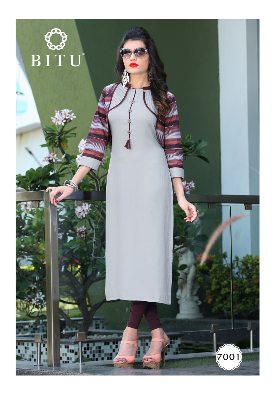 Mayra By Bitu 7001 To 7008 Series Beautiful Stylish Fancy Colorful Casual Wear & Ethnic Wear Collection Heavy Plain Rayon Kurtis At Wholesale Price