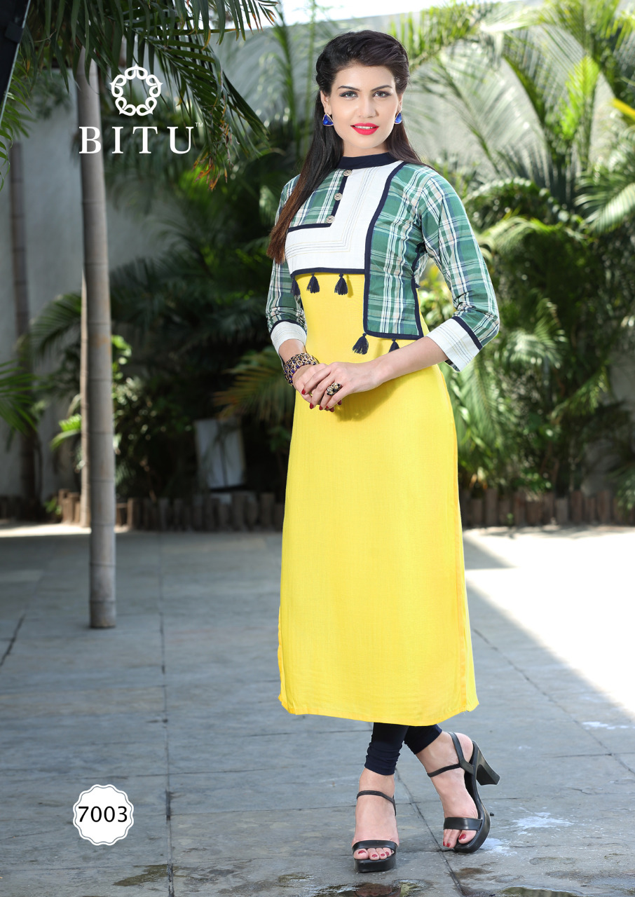 Mayra By Bitu 7001 To 7008 Series Beautiful Stylish Fancy Colorful Casual Wear & Ethnic Wear Collection Heavy Plain Rayon Kurtis At Wholesale Price