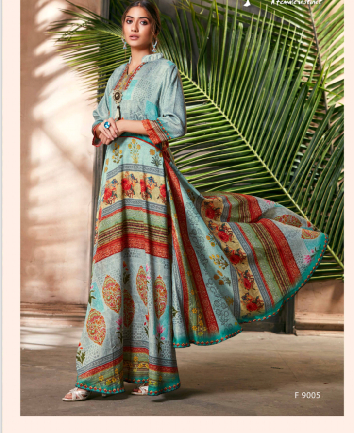 Mayra By Feminista 9001 To 9008 Series Designer Beautiful Colorful Stylish Fancy Casual Wear & Ethnic Wear & Ready To Wear Soft Silk Printed Kurtis At Wholesale Price