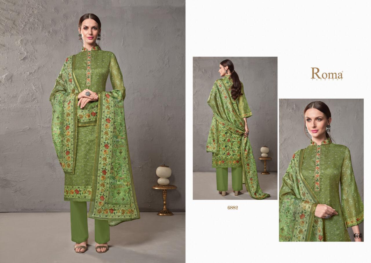 Maysun By Roma Fashions 6877 To 6886 Series Beautiful Suits Stylish Fancy Colorful Party Wear & Ethnic Wear Kota Cheks Digital Printed Dresses At Wholesale Price