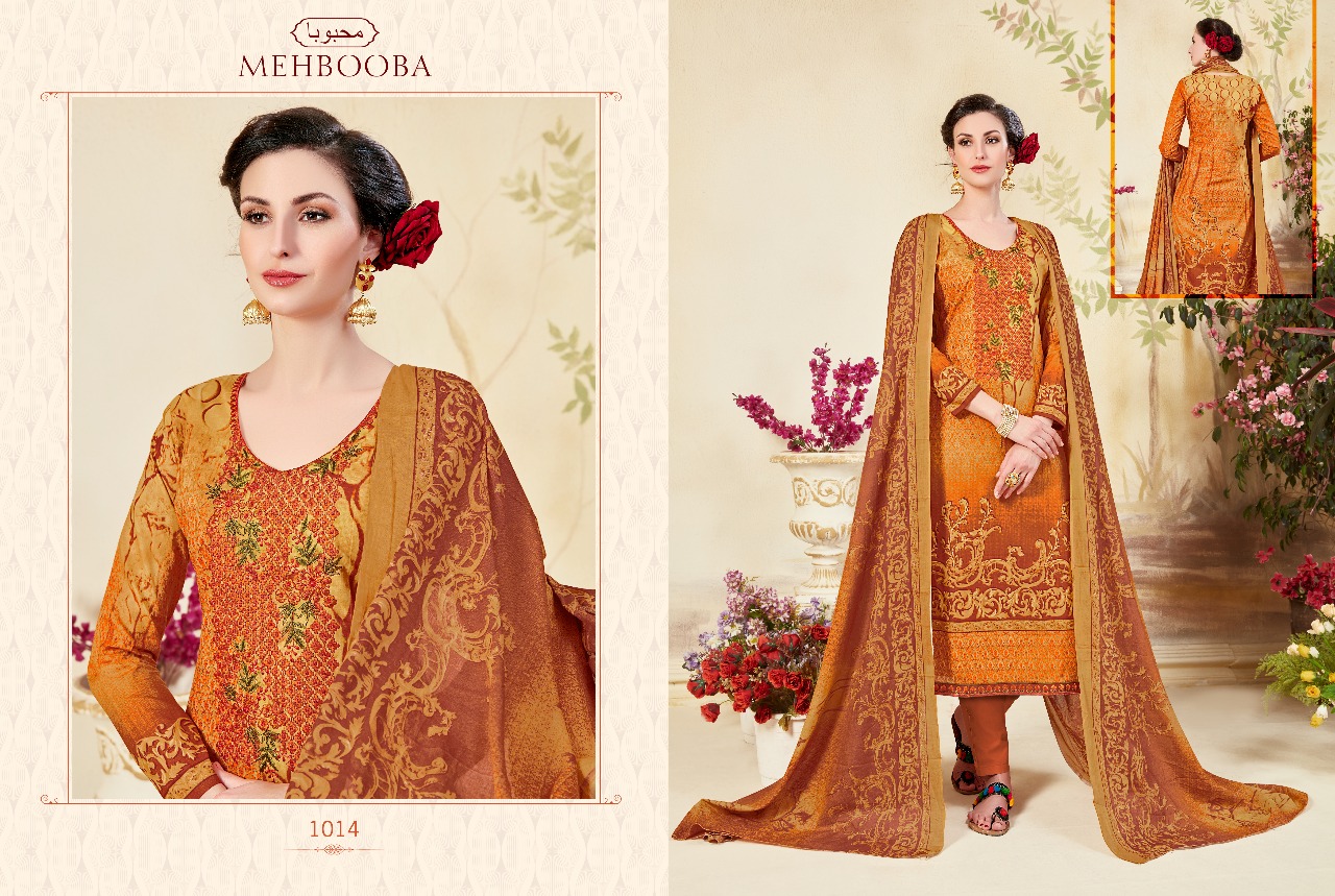 Mehbooba By Sagar 1013 To 1022 Series Stylish Colorful Fancy Beautiful Party Wear Casual Wear & Ethnic Wear Collection Cambric Cotton Dresses At Wholesale Price