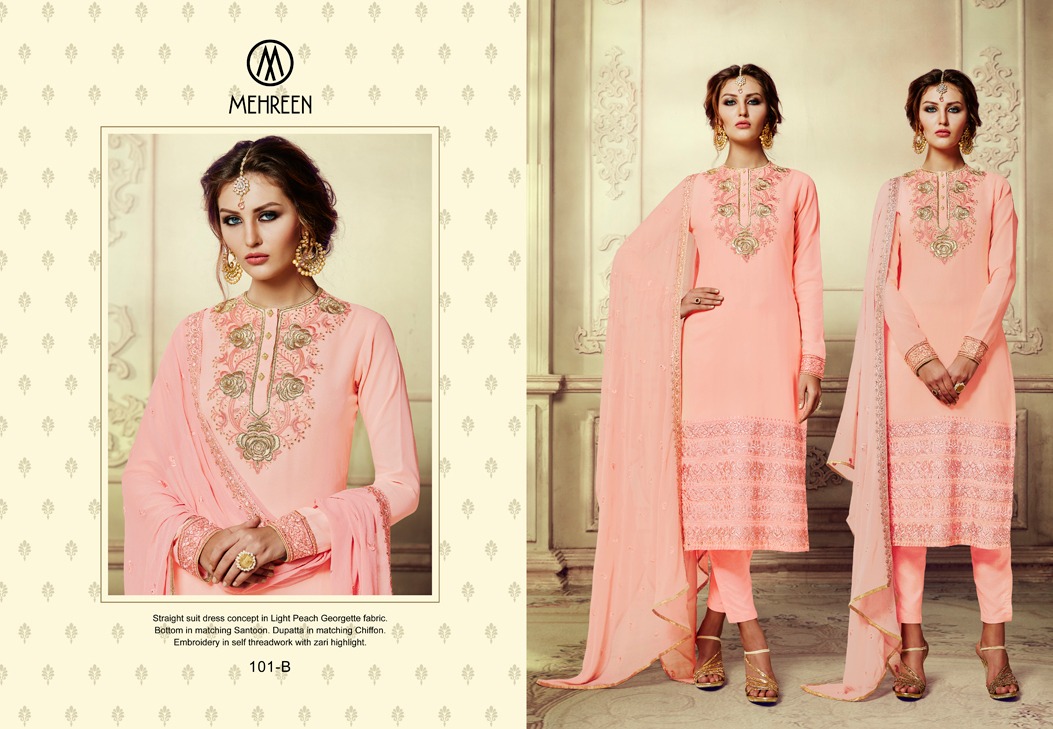 Mehreen By Nakshatra 101-a To 104-b Series Designer Pakistani Suits Beautiful Wedding Wear Colorful Fancy Stylish Party Wear & Occasional Wear Premium Georgette Embroidered Dresses At Wholesale Price