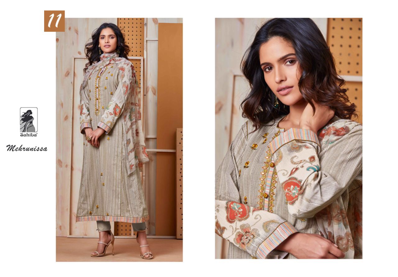 Mehrunissa By Sahiba 1 To 12 Series Designer Beautiful Pakistani Suits Colorful Fancy Stylish Party Wear & Ethnic Wear Cotton Lawn Printed Dresses At Wholesale Price