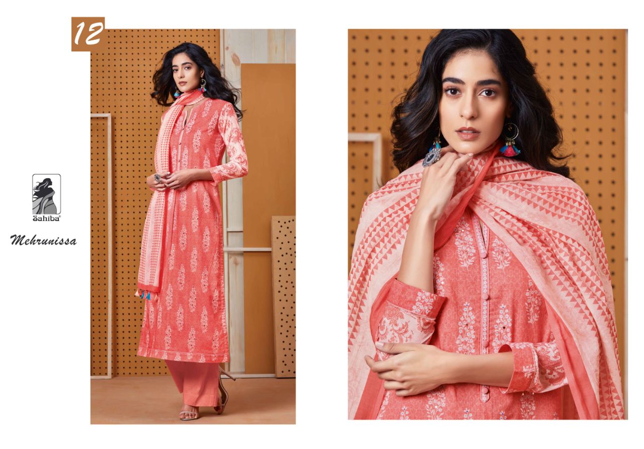 Mehrunissa By Sahiba 1 To 12 Series Designer Beautiful Pakistani Suits Colorful Fancy Stylish Party Wear & Ethnic Wear Cotton Lawn Printed Dresses At Wholesale Price