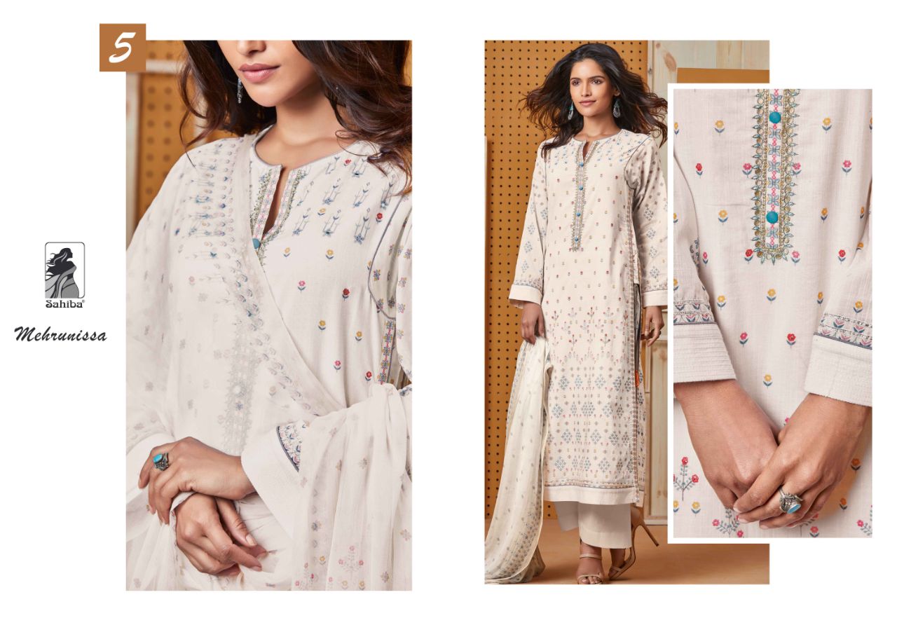 Mehrunissa By Sahiba 1 To 12 Series Designer Beautiful Pakistani Suits Colorful Fancy Stylish Party Wear & Ethnic Wear Cotton Lawn Printed Dresses At Wholesale Price