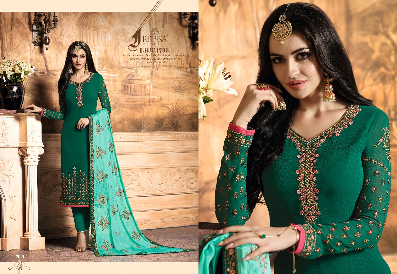 Melissa By Relssa Fabrics 2101 To 2108 Series Designer Suits Beautiful Stylish Fancy Colorful Party Wear & Occasional Wear Georgette Embroidered Dresses At Wholesale Price