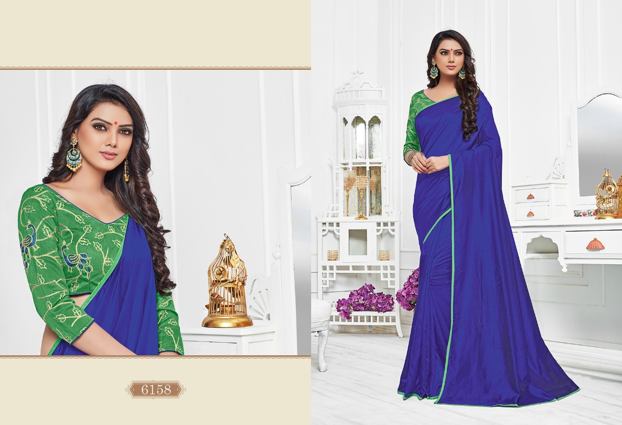 Michelin By Varsiddhi 6151 To 6159 Series Designer Indian Traditional Wear Beautiful Stylish Fancy Colorful Party Wear & Occasional Wear Sana Silk Sarees At Wholesale Price