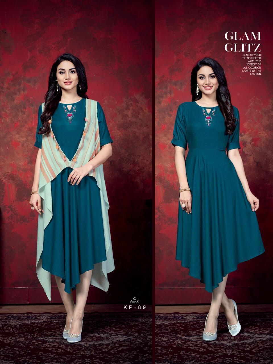 Milky Koi By Krisha Wear Collection Beautiful Stylish Fancy Colorful Party Wear & Occasional Wear Handloom Cotton And Rayon Slub Kurtis At Wholesale Price