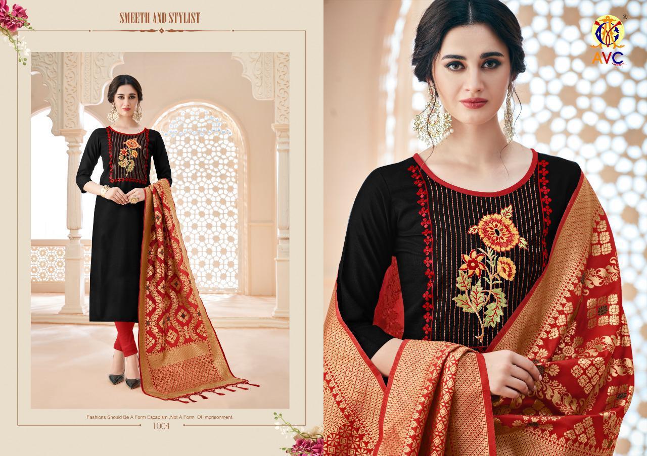 Minakari By Amrut Varsha Fashion 1001 To 1006 Series Beautiful Winter Suits Collection Stylish Fancy Colorful Casual Wear & Ethnic Wear Heavy Cotton Slub Dresses At Wholesale Price