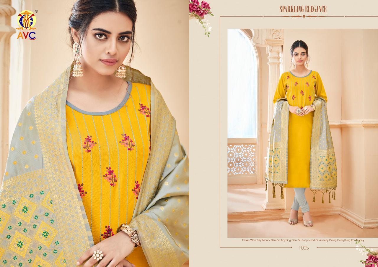 Minakari By Amrut Varsha Fashion 1001 To 1006 Series Beautiful Winter Suits Collection Stylish Fancy Colorful Casual Wear & Ethnic Wear Heavy Cotton Slub Dresses At Wholesale Price