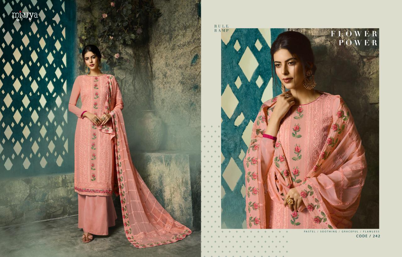 Miraya Vol-2 By Aarav Trendz 241 To 244 Series Beautiful Suits Stylish Fancy Colorful Casual Wear & Ethnic Wear Real Georgette Embroidery Dresses At Wholesale Price