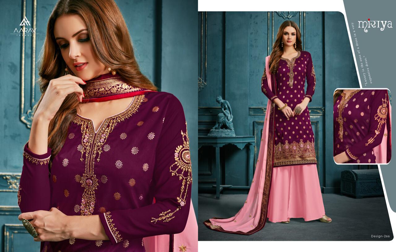 Miraya Vol-6 By Aarav Trendz 0263 To 0266 Series Designer Sharara Suits Collection Beautiful Stylish Colorful Fancy Party Wear & Occasional Wear Meenakari Jacquard With  Work Dresses At Wholesale Price