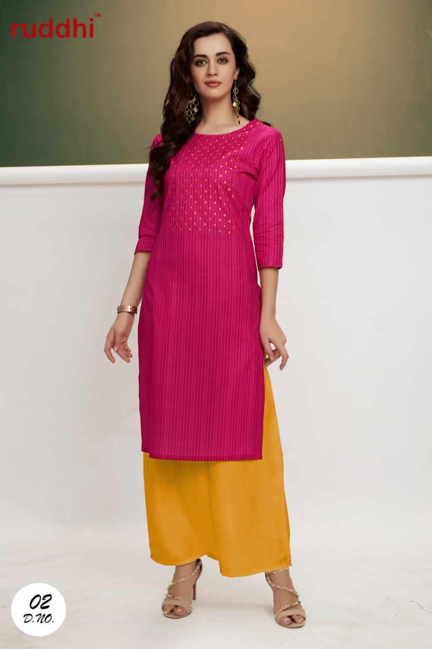 Miraya By Ruddhi Dressline 01 To 04 Series Beautiful Stylish Fancy Colorful Casual Wear & Ethnic Wear & Ready To Wear Pure Handloom Cotton Embroidery Kurtis With Bottom At Wholesale Price