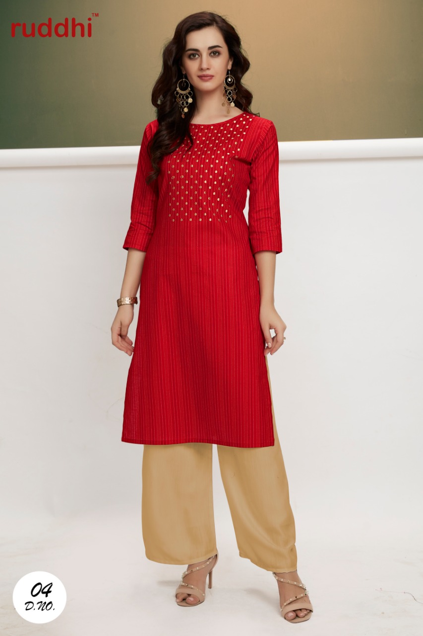 Miraya By Ruddhi Dressline 01 To 04 Series Beautiful Stylish Fancy Colorful Casual Wear & Ethnic Wear & Ready To Wear Pure Handloom Cotton Embroidery Kurtis With Bottom At Wholesale Price