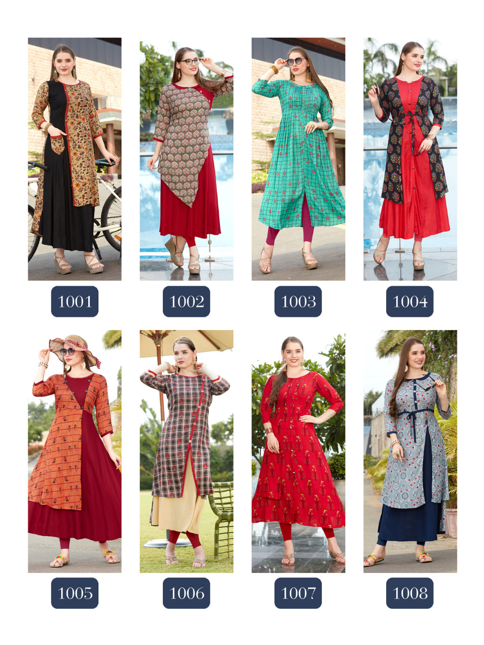 Mishri Vol-3 By Jhankhi Creation 1001 To 1008 Series Beautiful Colorful Stylish Fancy Casual Wear & Ethnic Wear & Ready To Wear Heavy Rayon Printed Kurtis At Wholesale Price