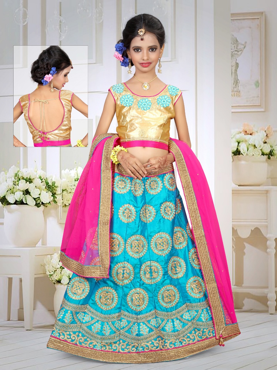 Mohini By Rinky Fashion 51704 To 51707 Series Designer Kids Collection Beautiful Stylish Colorful Party Wear & Occasional Wear Net Lehengas At Wholesale Price