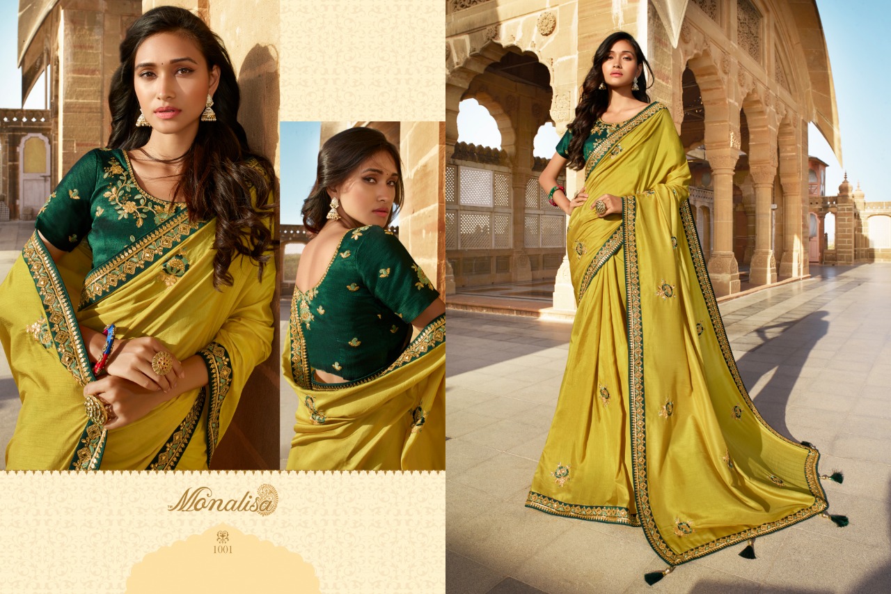 Monalisa 1001 Series By Monalisa 1001 To 1011 Series Designer Wedding Collection Beautiful Stylish Fancy Colorful Party Wear & Occasional Wear Fancy Sarees At Wholesale Price