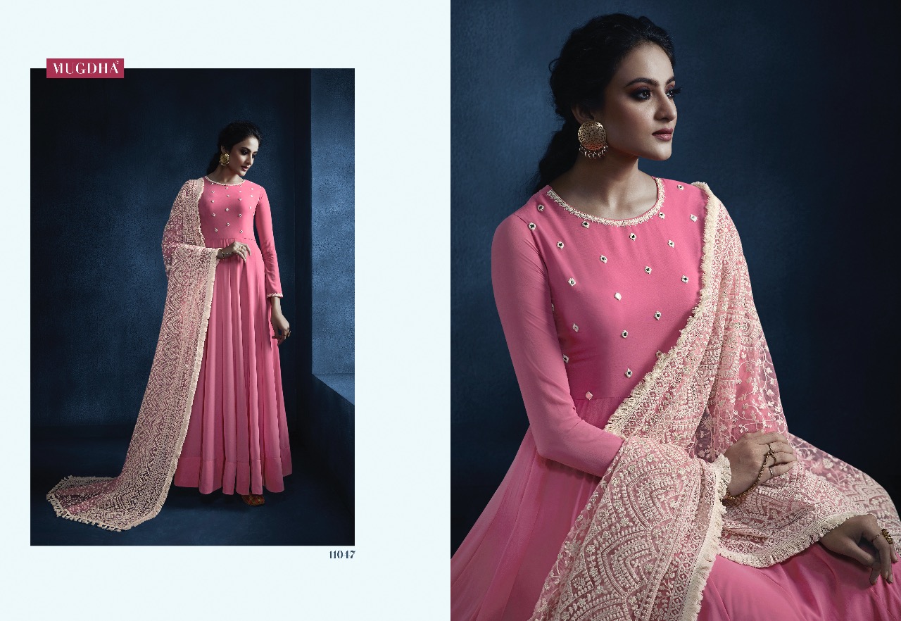 Monika By Mugdha 11045 To 11049 Series Designer Collection Beautiful Stylish Fancy Colorful Party Wear & Occasional Wear Georgette/net Dresses At Wholesale Price