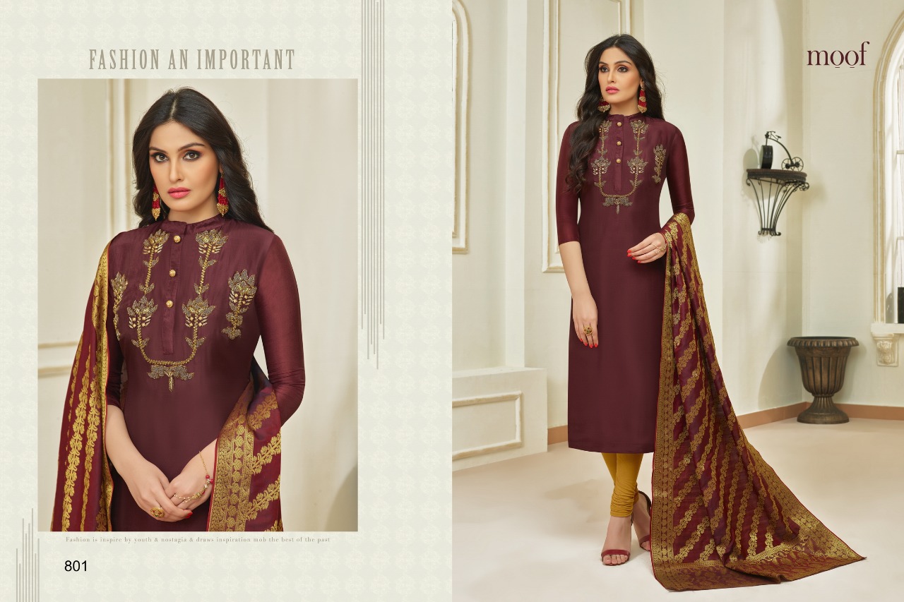 Moof-10 By Moof Fashion 801 To 808 Series Beautiful Suits Colorful Stylish Fancy Casual Wear & Ethnic Wear Maslin Cotton Dresses At Wholesale Price