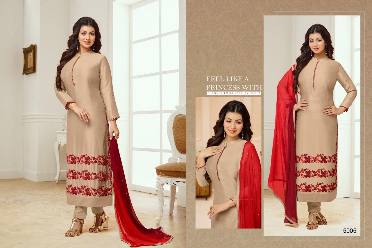 Moof-11 By Moof Fashion 5004 To 5011 Series Beautiful Suits Colorful Stylish Fancy Casual Wear & Ethnic Wear Satin Cotton With Work Dresses At Wholesale Price