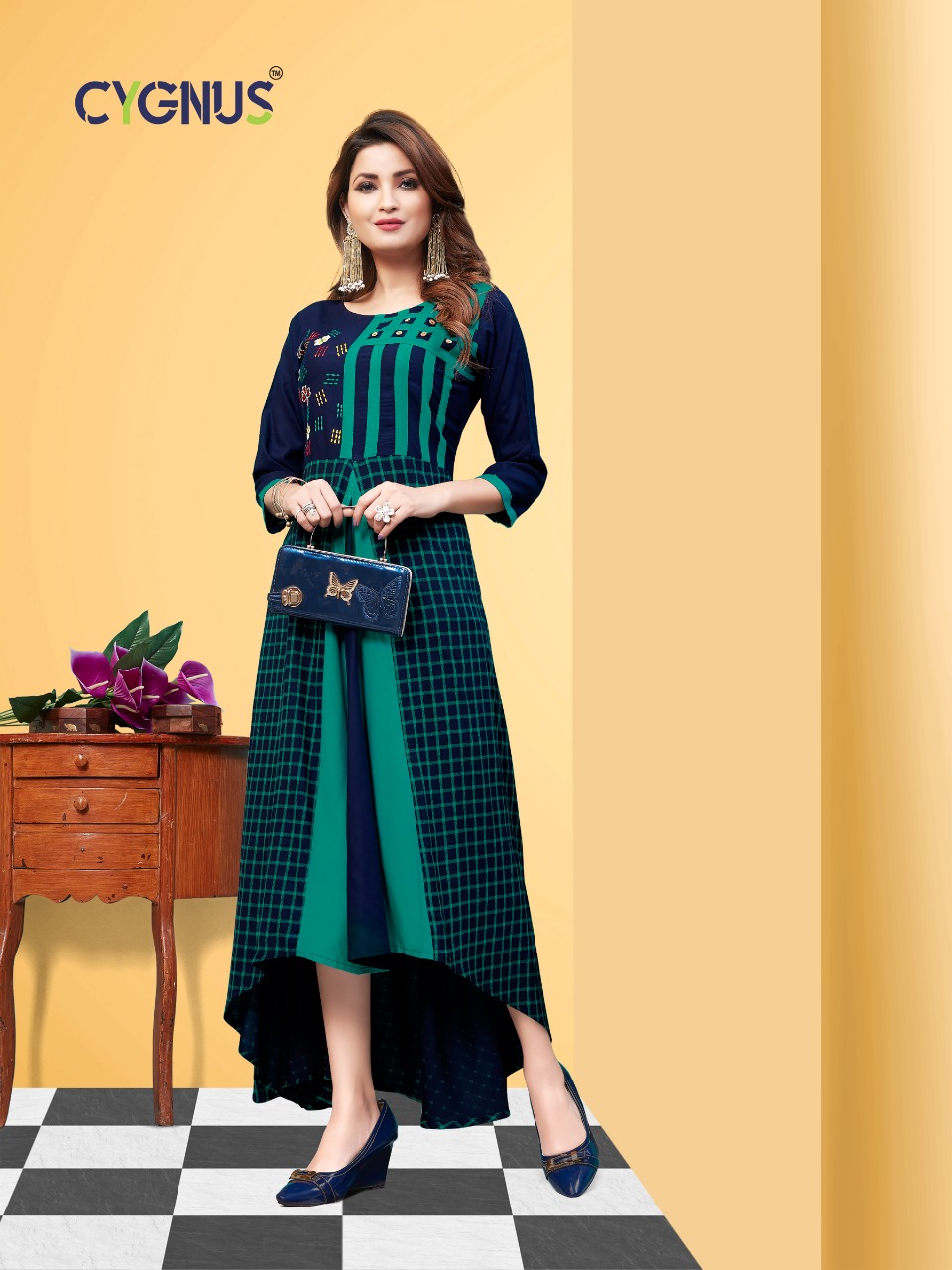 Moon Walk By Cygnus 1001 To 1006 Series Beautiful Colorful Stylish Fancy Casual Wear & Ethnic Wear & Ready To Wear Heavy Rayon Printed Kurtis At Wholesale Price