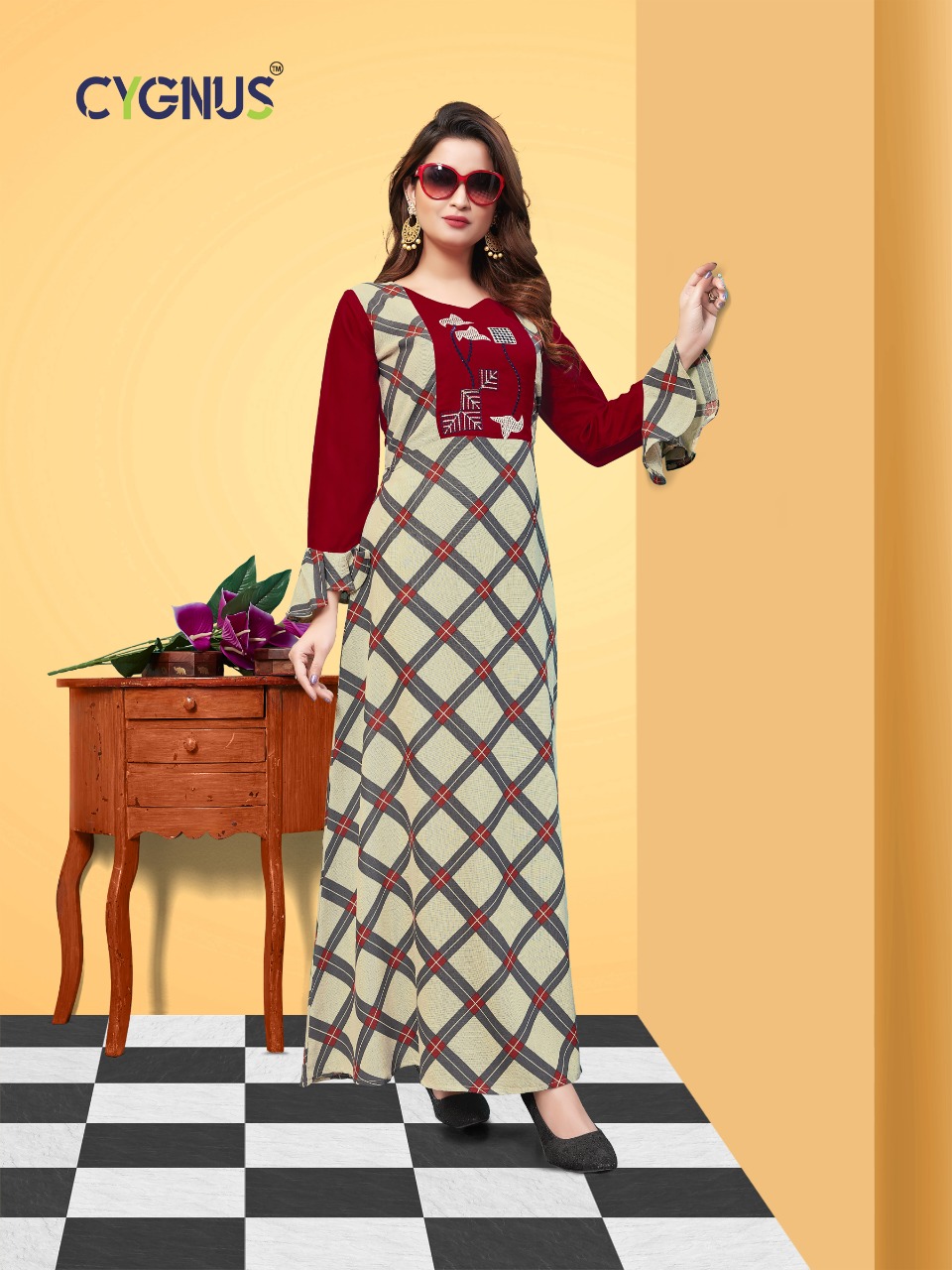 Moon Walk By Cygnus 1001 To 1006 Series Beautiful Colorful Stylish Fancy Casual Wear & Ethnic Wear & Ready To Wear Heavy Rayon Printed Kurtis At Wholesale Price