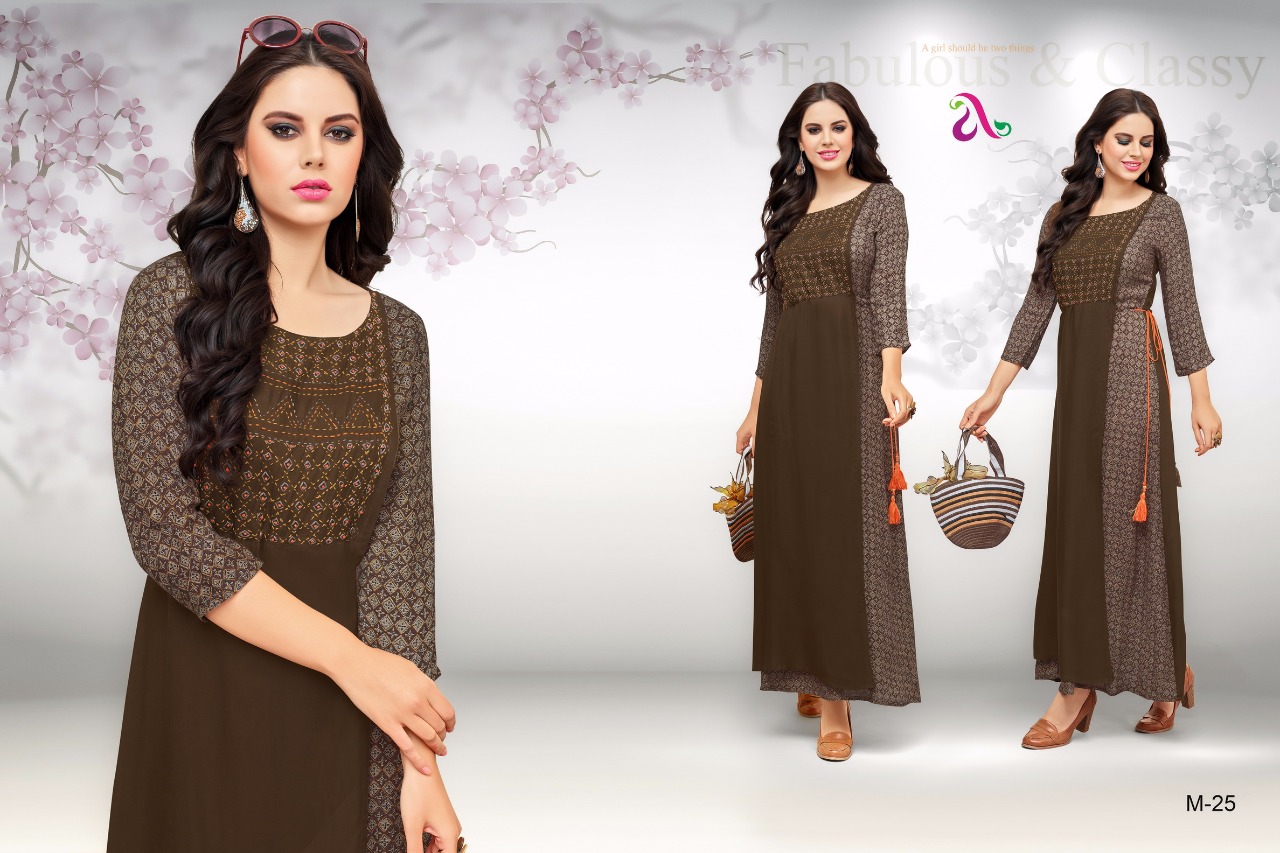 Motessa By Angroop Plus 18 To 25 Series Designer Stylish Fancy Colorful Beautiful Casual Wear & Ethnic Wear Pure Rayon Cotton Printed Kurtis At Wholesale Price