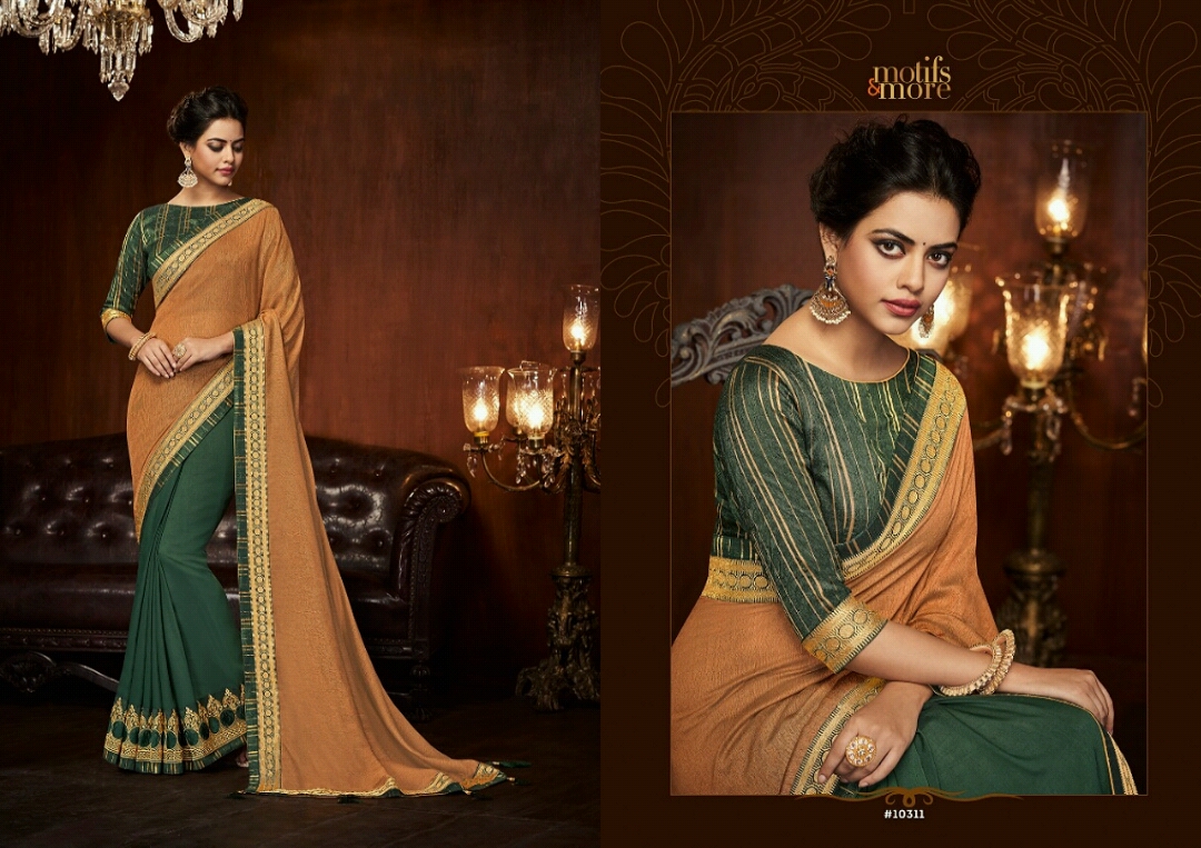 Motifs And More Vol-3 By Motifs & More 10301 To 10318 Series Indian Traditional Wear Collection Beautiful Stylish Fancy Colorful Party Wear & Occasional Wear Sarees At Wholesale Price