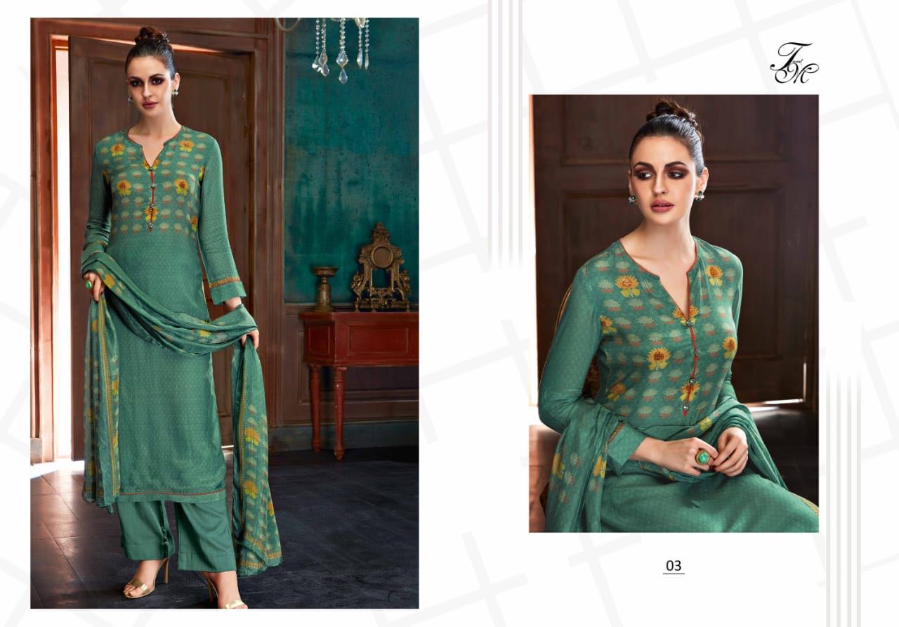 Munhar By T & M Designer 01 To 12 Series Designer Pakistani Suits Beautiful Stylish Fancy Colorful Casual Wear & Ethnic Wear Cotton Silk Printed Dresses At Wholesale Price