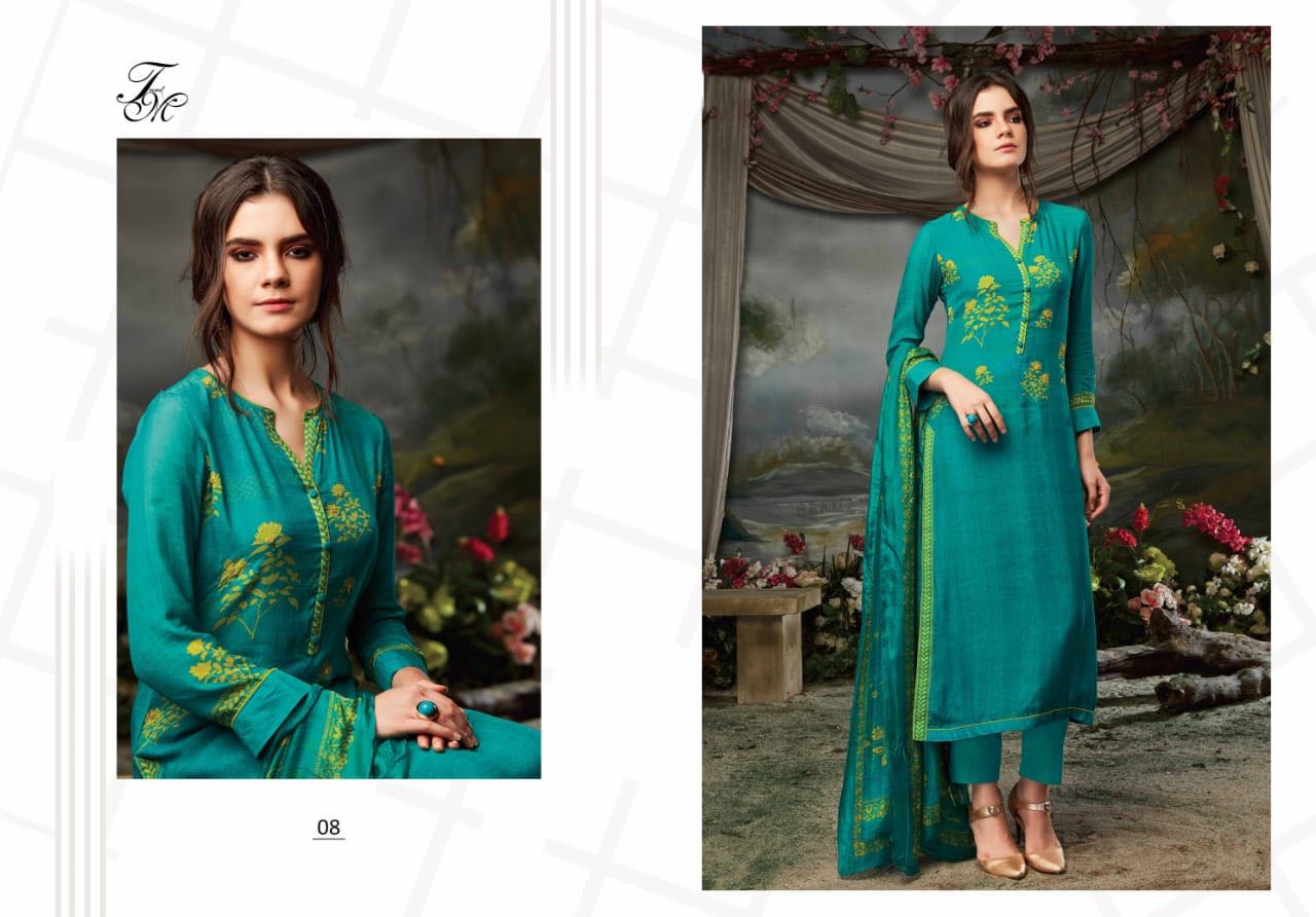 Munhar By T & M Designer 01 To 12 Series Designer Pakistani Suits Beautiful Stylish Fancy Colorful Casual Wear & Ethnic Wear Cotton Silk Printed Dresses At Wholesale Price