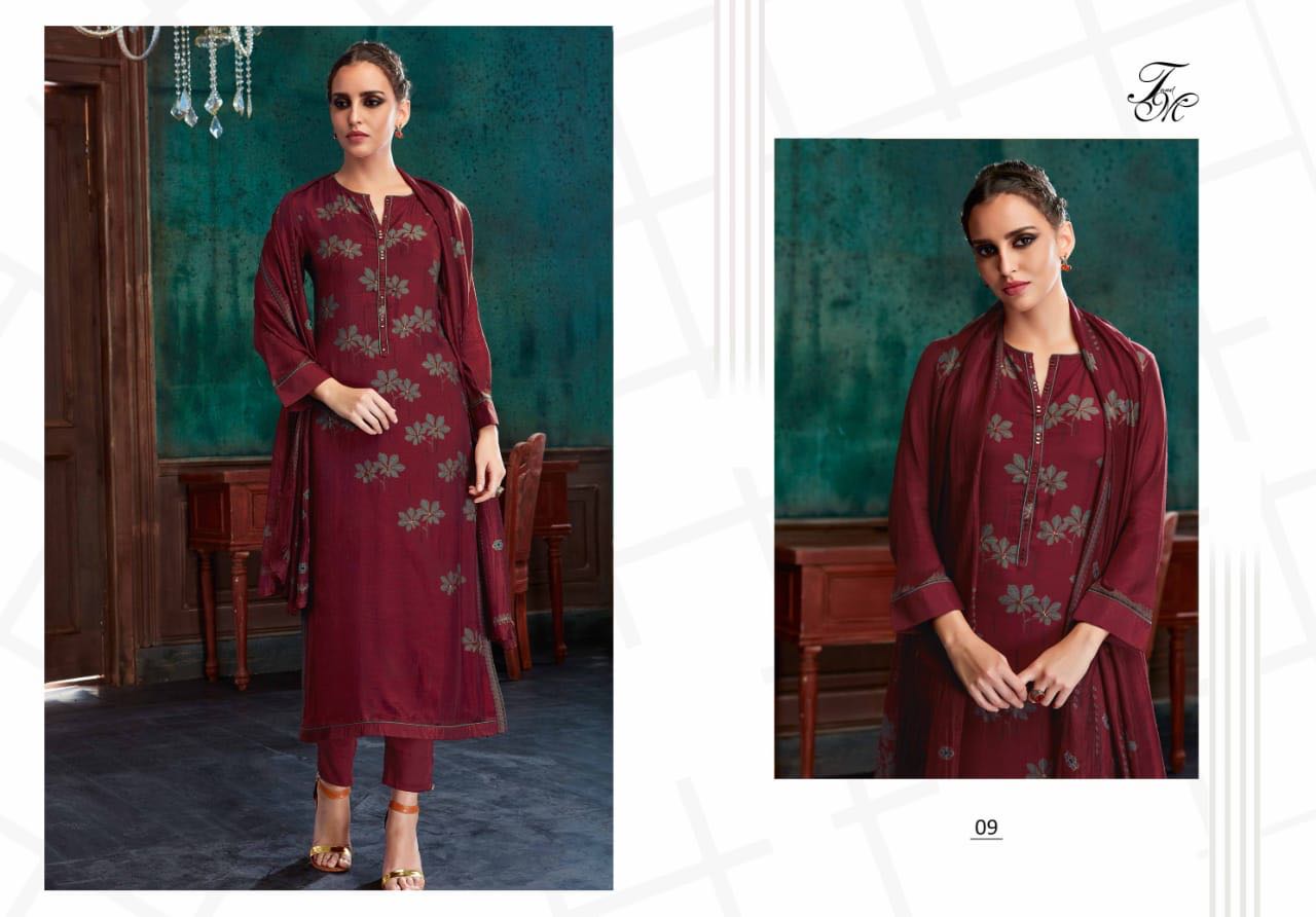 Munhar By T & M Designer 01 To 12 Series Designer Pakistani Suits Beautiful Stylish Fancy Colorful Casual Wear & Ethnic Wear Cotton Silk Printed Dresses At Wholesale Price