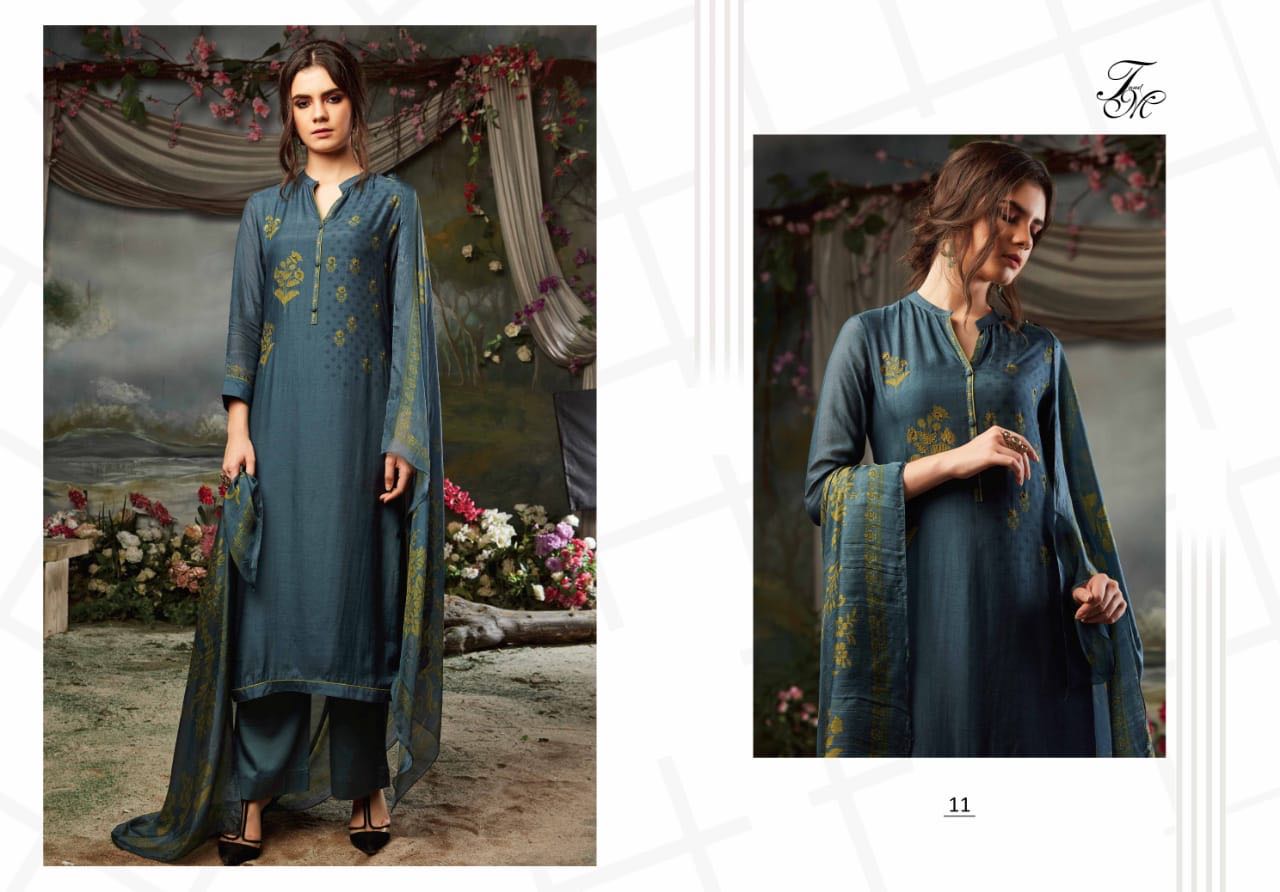 Munhar By T & M Designer 01 To 12 Series Designer Pakistani Suits Beautiful Stylish Fancy Colorful Casual Wear & Ethnic Wear Cotton Silk Printed Dresses At Wholesale Price