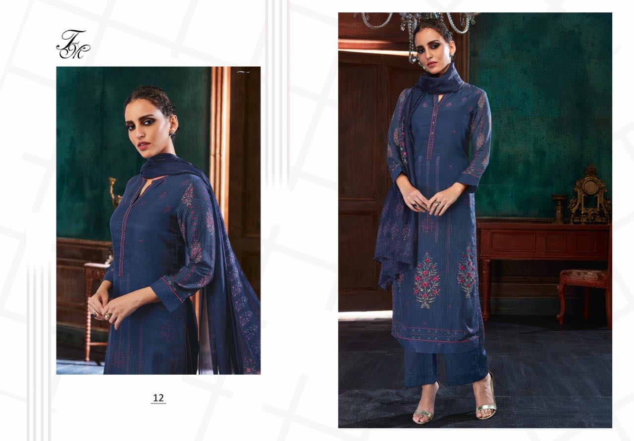Munhar By T & M Designer 01 To 12 Series Designer Pakistani Suits Beautiful Stylish Fancy Colorful Casual Wear & Ethnic Wear Cotton Silk Printed Dresses At Wholesale Price