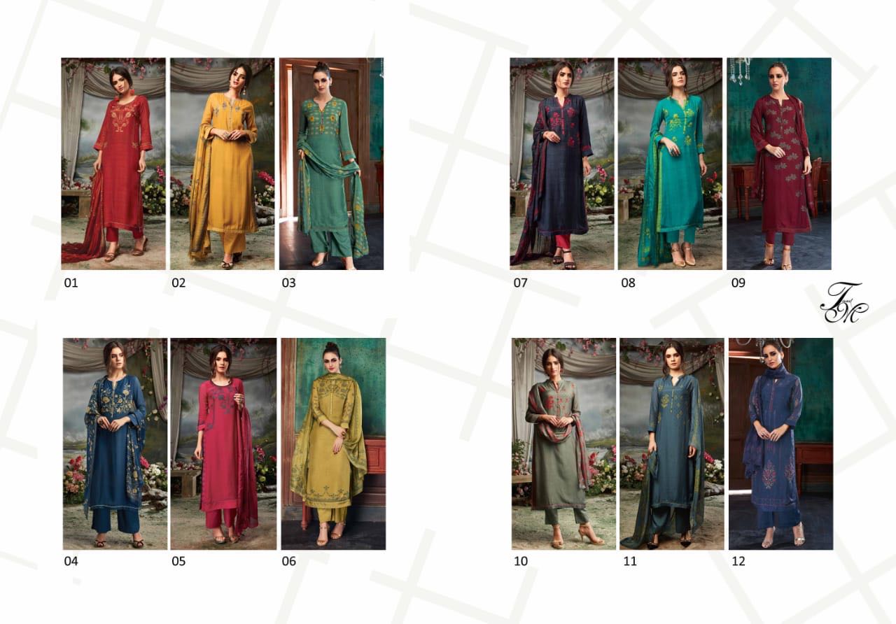 Munhar By T & M Designer 01 To 12 Series Designer Pakistani Suits Beautiful Stylish Fancy Colorful Casual Wear & Ethnic Wear Cotton Silk Printed Dresses At Wholesale Price