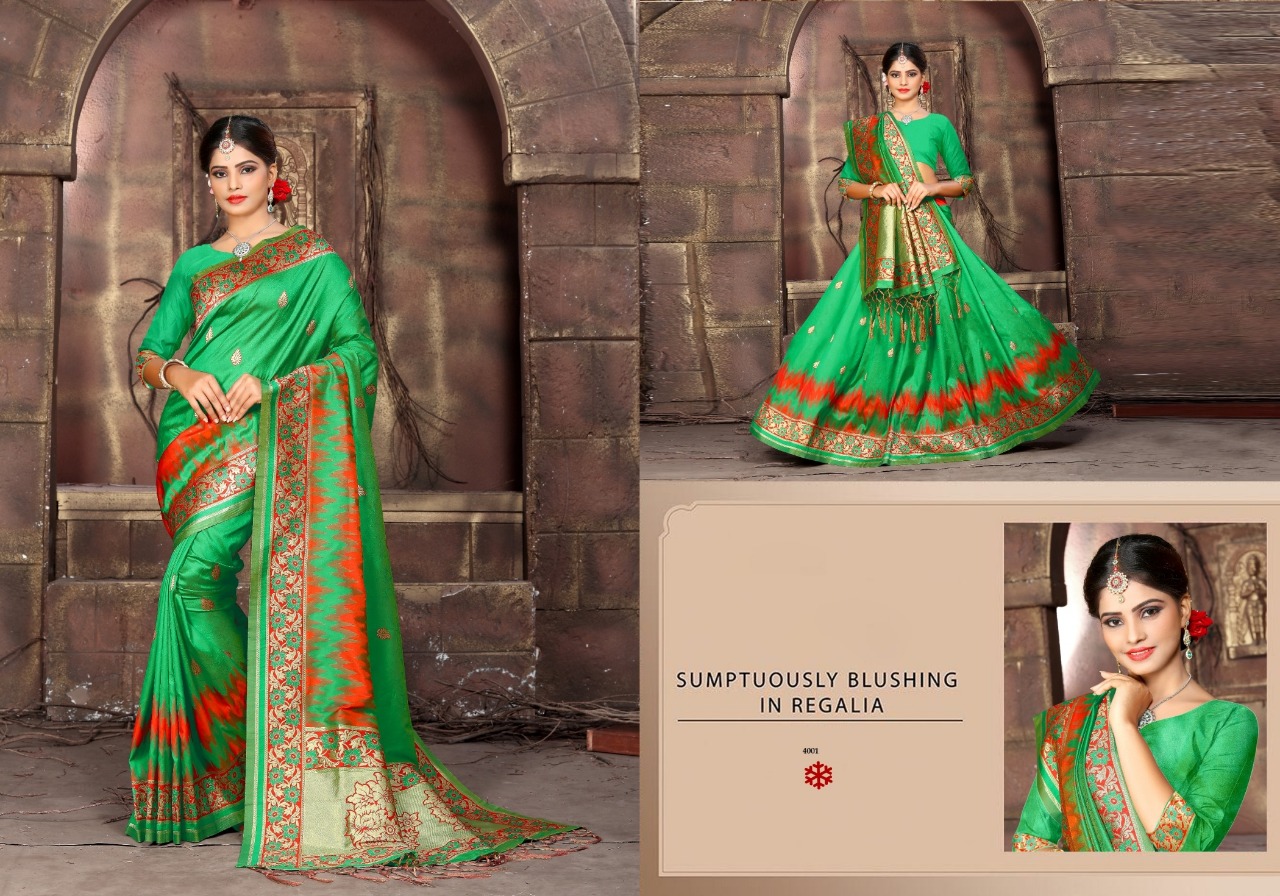 Munnar By Fashid Wholesale 4001 To 4009 Series Indian Traditional Wear Collection Beautiful Stylish Fancy Colorful Party Wear & Occasional Wear Cotton Silk Sarees At Wholesale Price