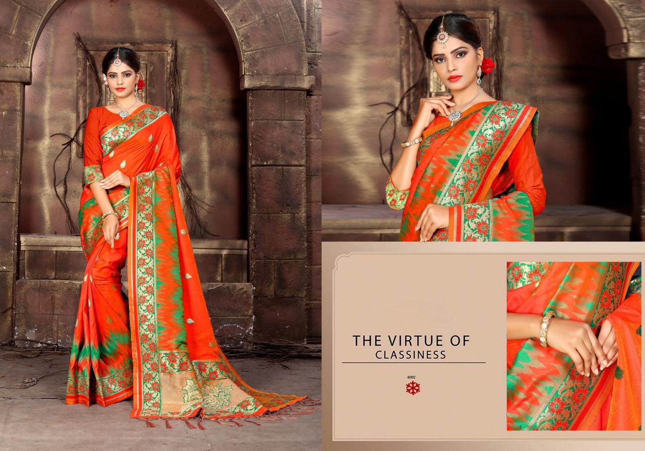 Munnar By Fashid Wholesale 4001 To 4009 Series Indian Traditional Wear Collection Beautiful Stylish Fancy Colorful Party Wear & Occasional Wear Cotton Silk Sarees At Wholesale Price