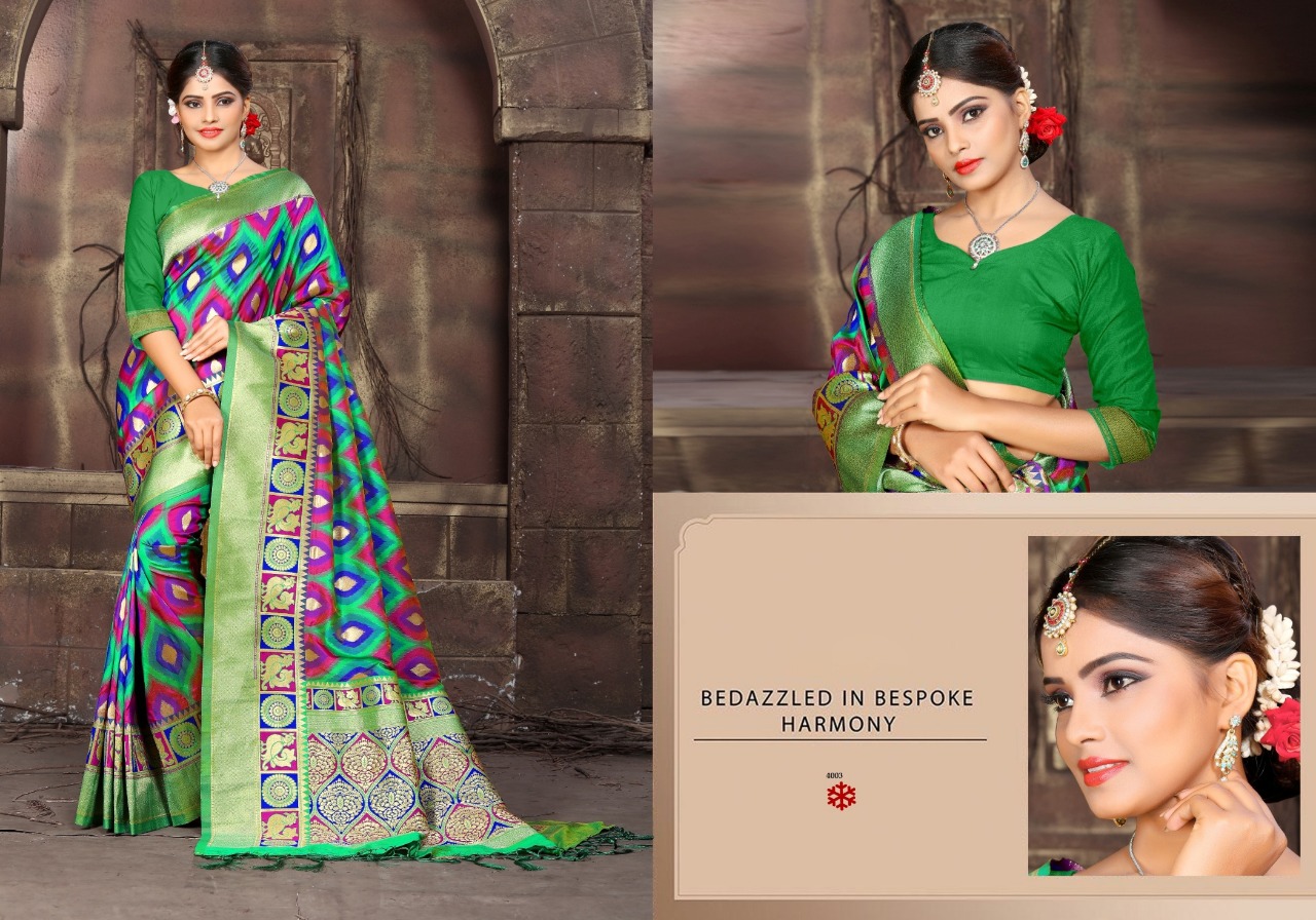 Munnar By Fashid Wholesale 4001 To 4009 Series Indian Traditional Wear Collection Beautiful Stylish Fancy Colorful Party Wear & Occasional Wear Cotton Silk Sarees At Wholesale Price