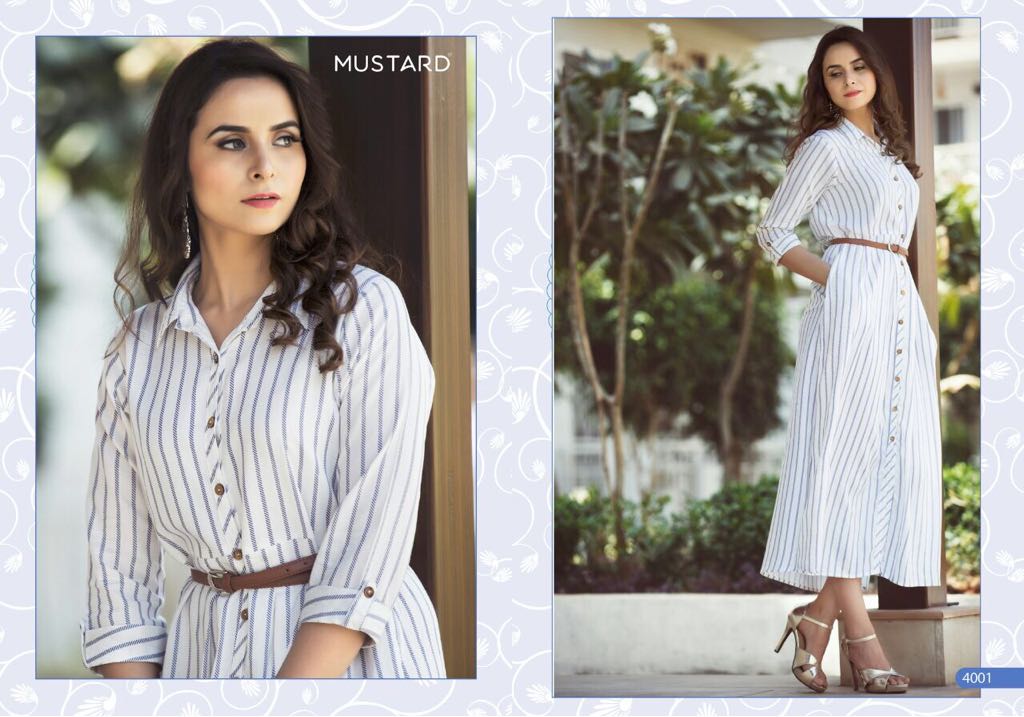 Mustard 4001 Design By Mustard Designer Stylish Fancy Colorful Beautiful Party Wear & Casual & Ethnic Wear Collection Rayon Kurtis At Wholesale Price