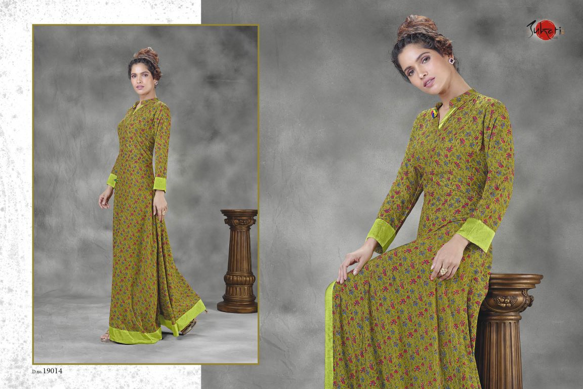 Sale Myra Vol-1 By Suhati Fab 19008 To 19017 Series Beautiful Stylish Colorful Fancy Casual Wear & Ready To Wear Pure Lawn Cotton Printed Kurtis At Wholesale Price
