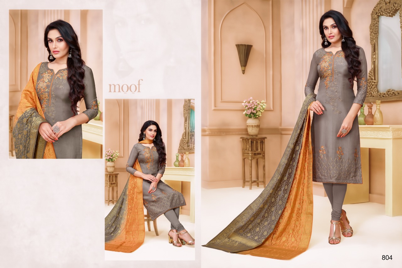 Naari Vol-2 By Moof Fashion 801 To 808 Series Designer Suits Collection Beautiful Stylish Fancy Colorful Party Wear & Occasional Wear Nancy Silk Embroidered Dresses At Wholesale Price