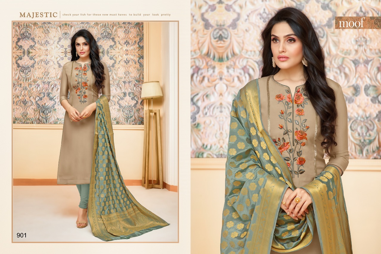 Naari By Moof Fashion 900 To 907 Series Designer Suits Collection Beautiful Stylish Fancy Colorful Party Wear & Occasional Wear Upada Silk Embroidered Dresses At Wholesale Price