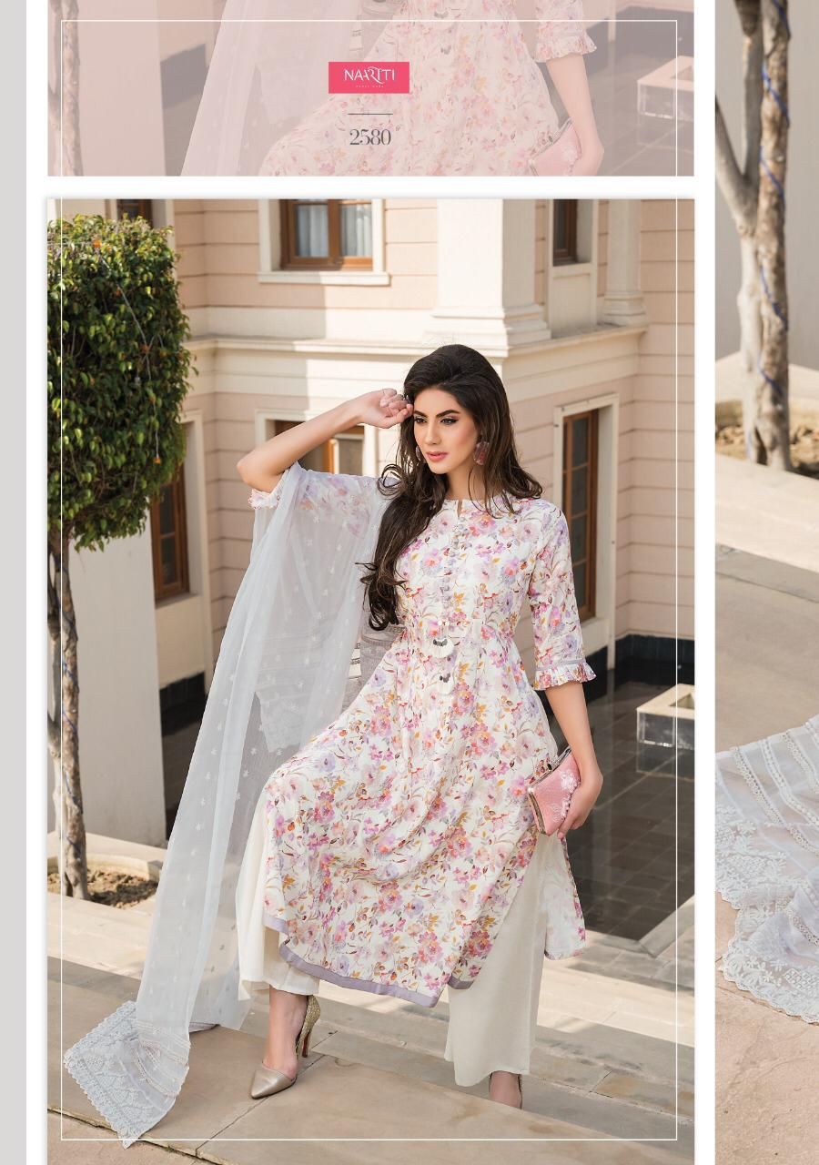 Parwaan By Naariti 2580 To 2586 Series Beautiful Colorful Fancy Stylish Casual Wear & Ethnic Wear Cotton Butta Digital Print Dresses At Wholesale Price