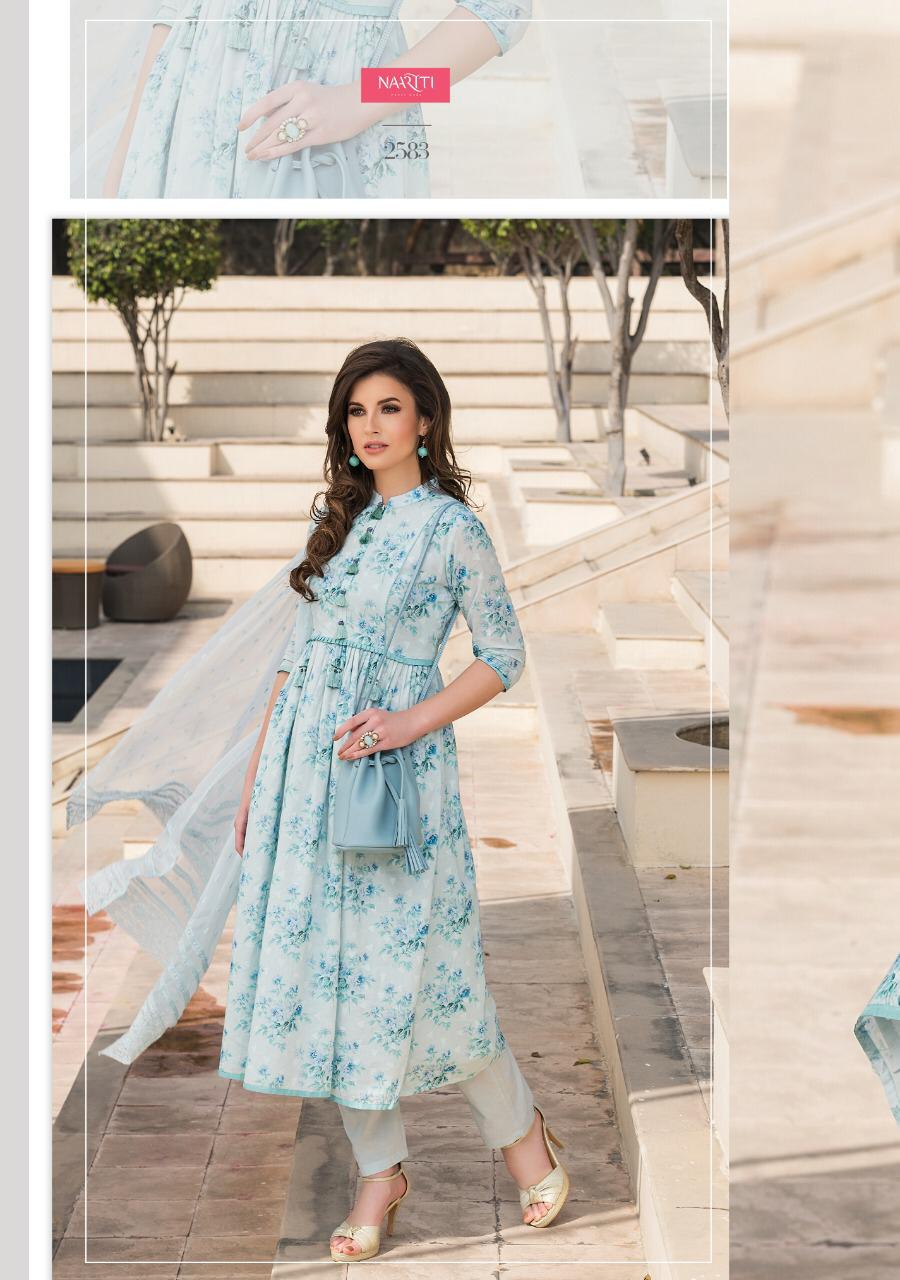 Parwaan By Naariti 2580 To 2586 Series Beautiful Colorful Fancy Stylish Casual Wear & Ethnic Wear Cotton Butta Digital Print Dresses At Wholesale Price