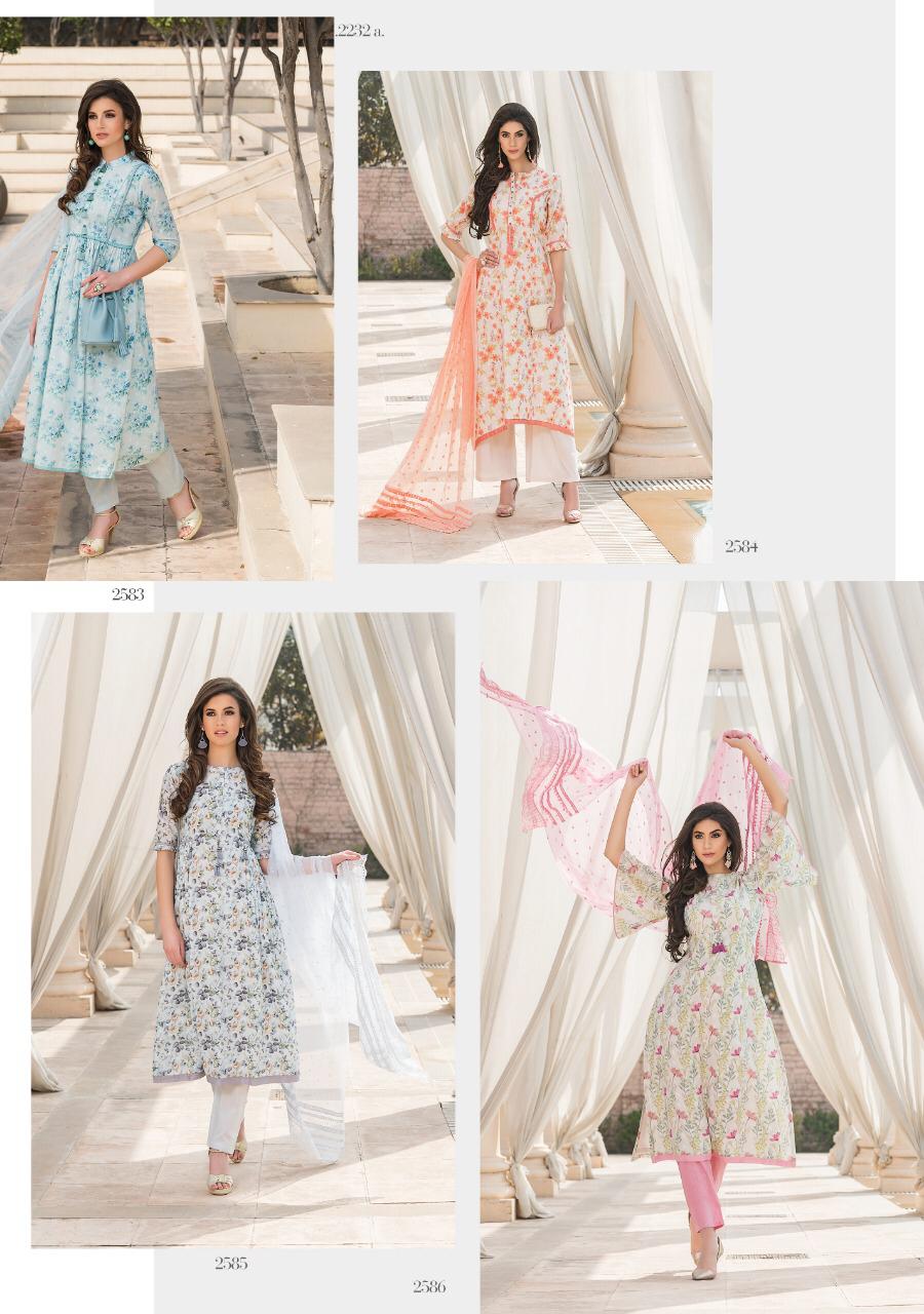 Parwaan By Naariti 2580 To 2586 Series Beautiful Colorful Fancy Stylish Casual Wear & Ethnic Wear Cotton Butta Digital Print Dresses At Wholesale Price