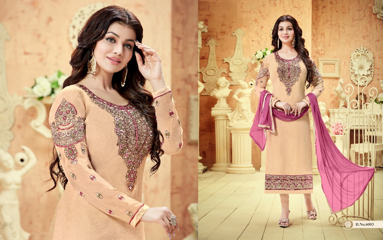 Sale Nakshatra Vol-6 By Antique Creation 6001 To 6008 Series Indian Designer Suits Bollywood Ethnic Wear With Embroidered Work Colorful Stylish Fancy Party Wear & Occasional Wear Georgette Dresses At Wholesale Price