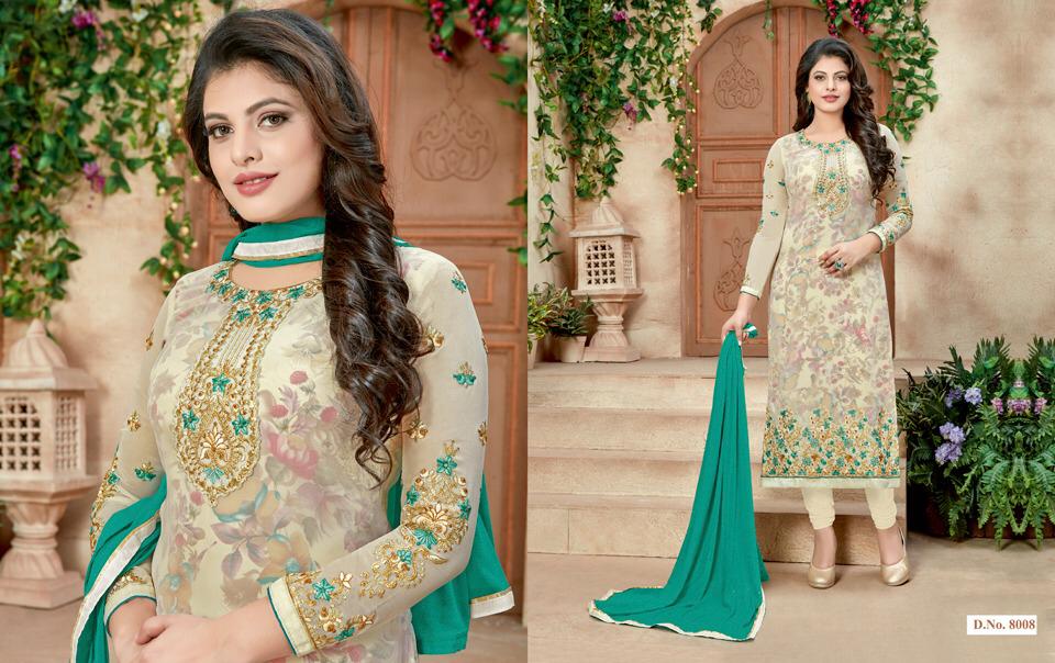 Sale Nakshatra Vol-8 By Antique Creation 8001 To 8008 Series Indian Designer Suits Bollywood Ethnic Wear With Embroidered Work Colorful Stylish Fancy Party Wear & Occasional Wear Georgette Dresses At Wholesale Price