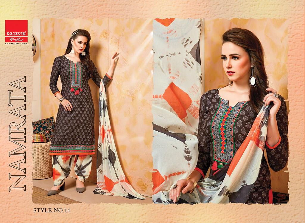 Namrata By Rajavir Fashion Line 09 To 17 Series Beautiful Stylish Fancy Colorful Casual Wear & Ethnic Wear & Ready To Wear Pure Cotton Print And Embroidered Dresses At Wholesale Price