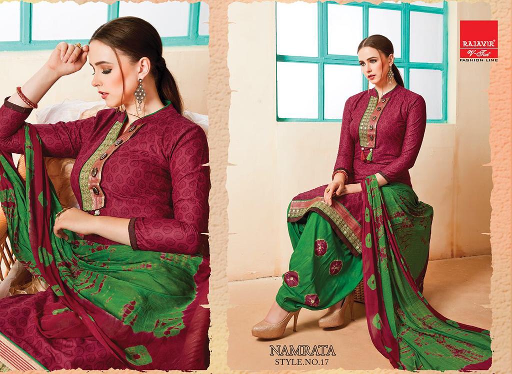 Namrata By Rajavir Fashion Line 09 To 17 Series Beautiful Stylish Fancy Colorful Casual Wear & Ethnic Wear & Ready To Wear Pure Cotton Print And Embroidered Dresses At Wholesale Price