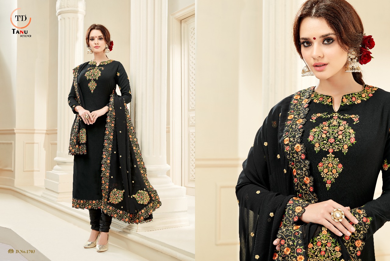 Nargis Vol-2 By Tanu Designer 1701 To 1706 Series Designer Eautiful Stylish Fancy Colorful Party Wear & Occasional Wear Pure Blooming Georgette Embroidered Dresses At Wholesale Price