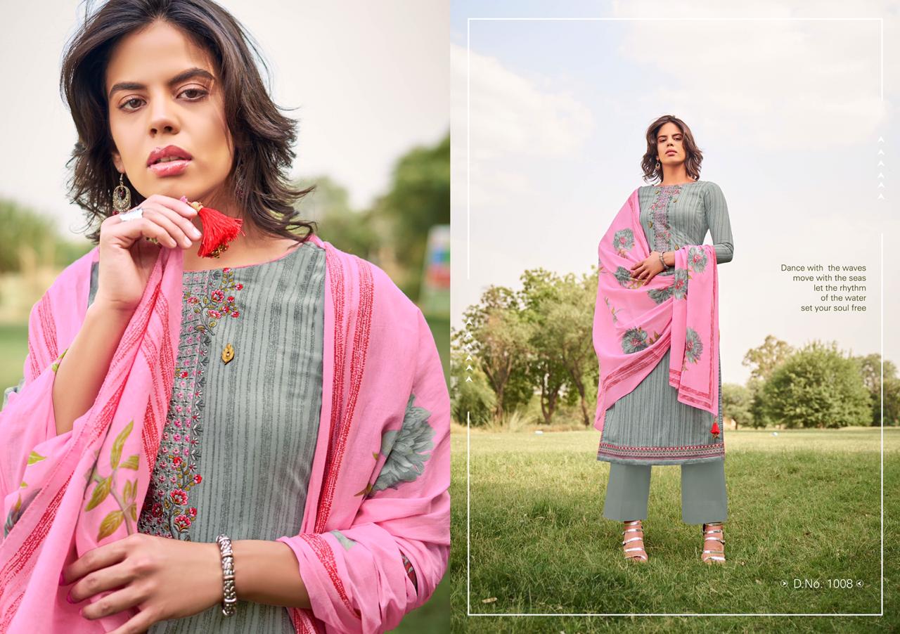 Nargis By Kaabil 1001 To 1008 Series Indian Traditional Wear Collection Beautiful Stylish Fancy Colorful Party Wear & Occasional Wear Pure Lawn Cotton With Elegant Embroidery Dress At Wholesale Price